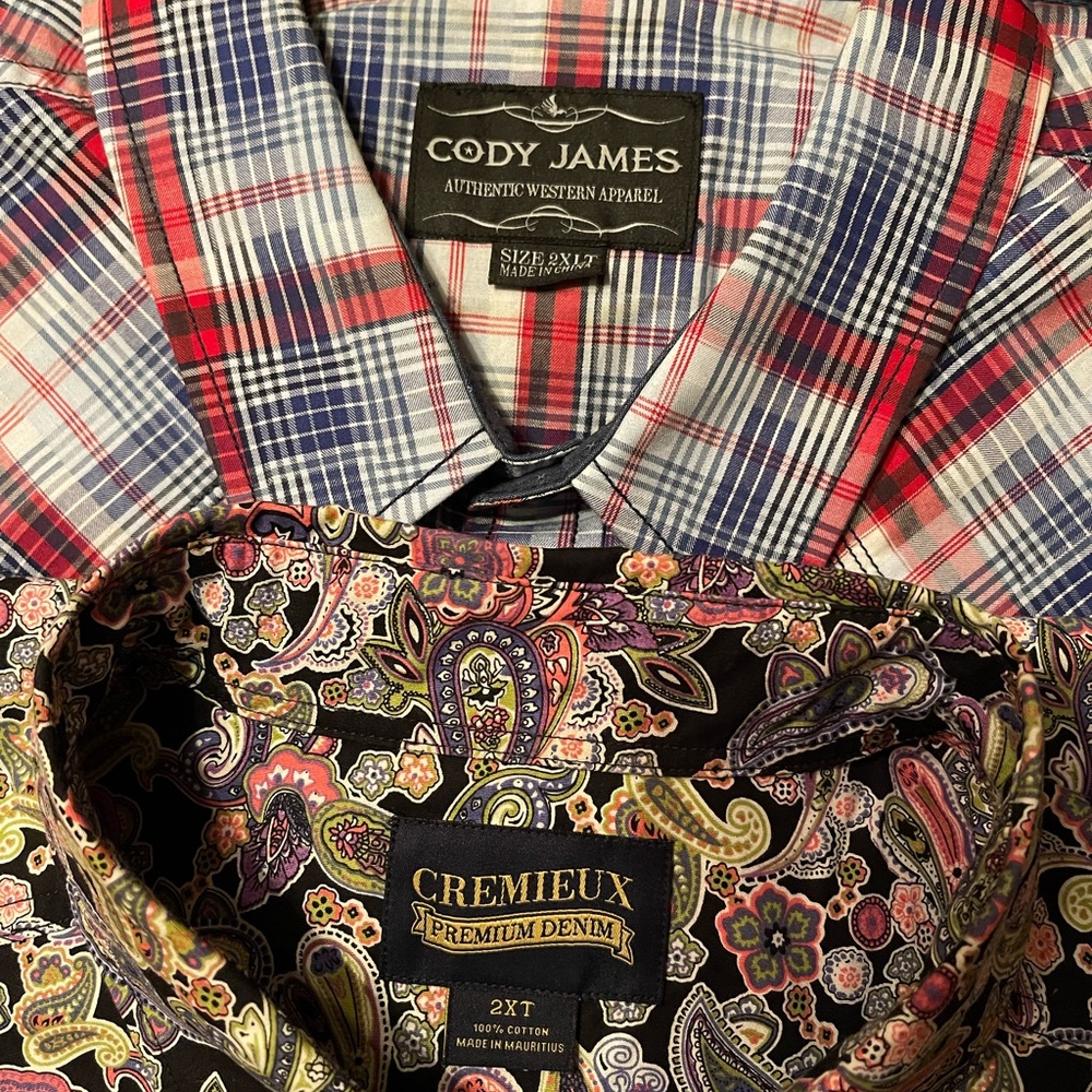 2 Mens Shirt Combo- size 2XL- Pre-Owned- Great Constitution